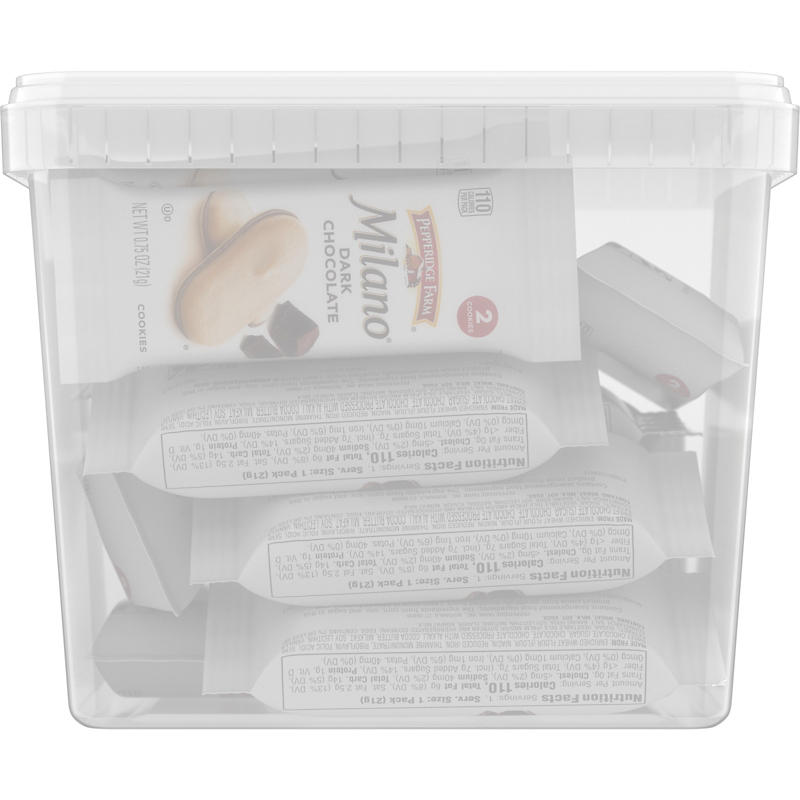 Pepperidge Farm Milano cookies dark chocolate front view