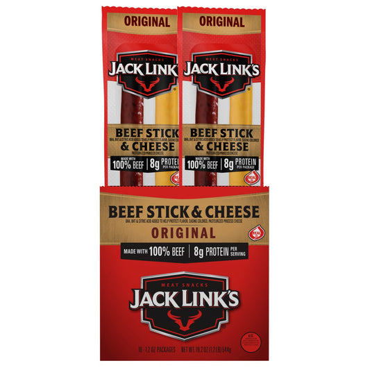Jack Link's beef and cheese sticks 16-count pack
