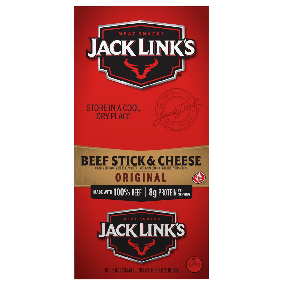 1.2 oz beef and cheese sticks by Jack Link's