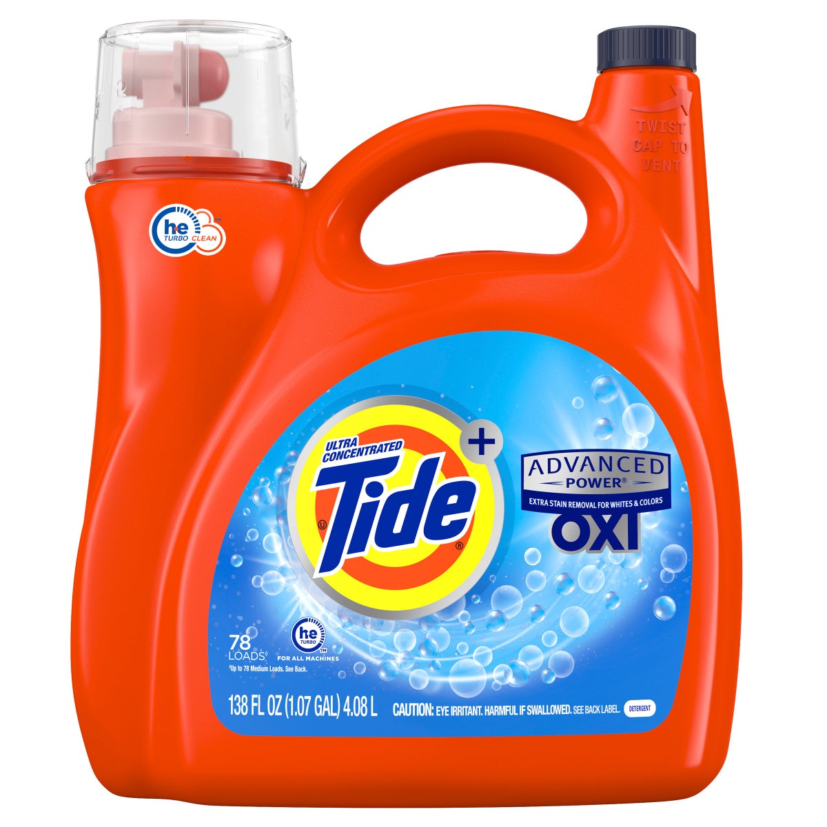 Tide Plus Advanced Power with Oxi liquid laundry detergent 78 loads