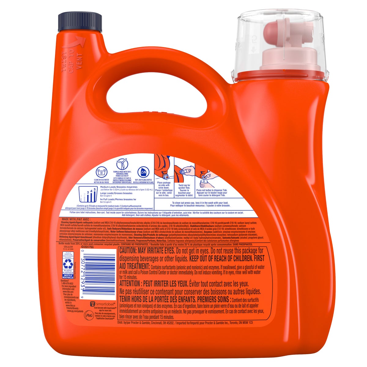 Tide Original HE compatible laundry detergent 138 fl oz