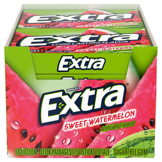 Wrigley's Extra Sweet Watermelon sugar free gum slim pack
