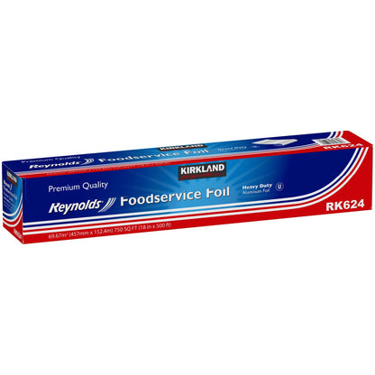 Kirkland Signature heavy duty aluminum foil roll 18 in x 500 ft