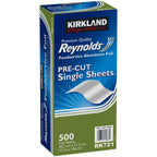 Kirkland Signature pre-cut aluminum foil sheets 500 count
