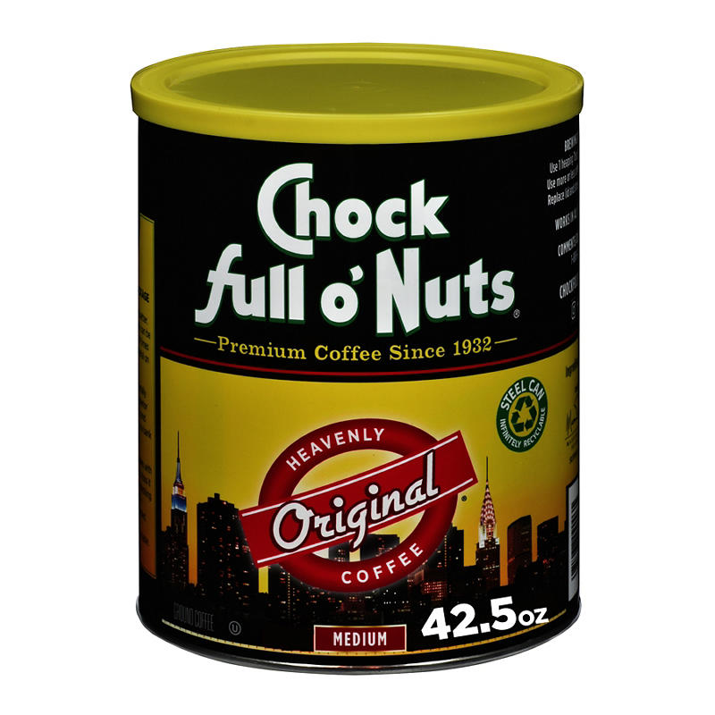 Chock Full O'Nuts Original medium roast ground coffee canister