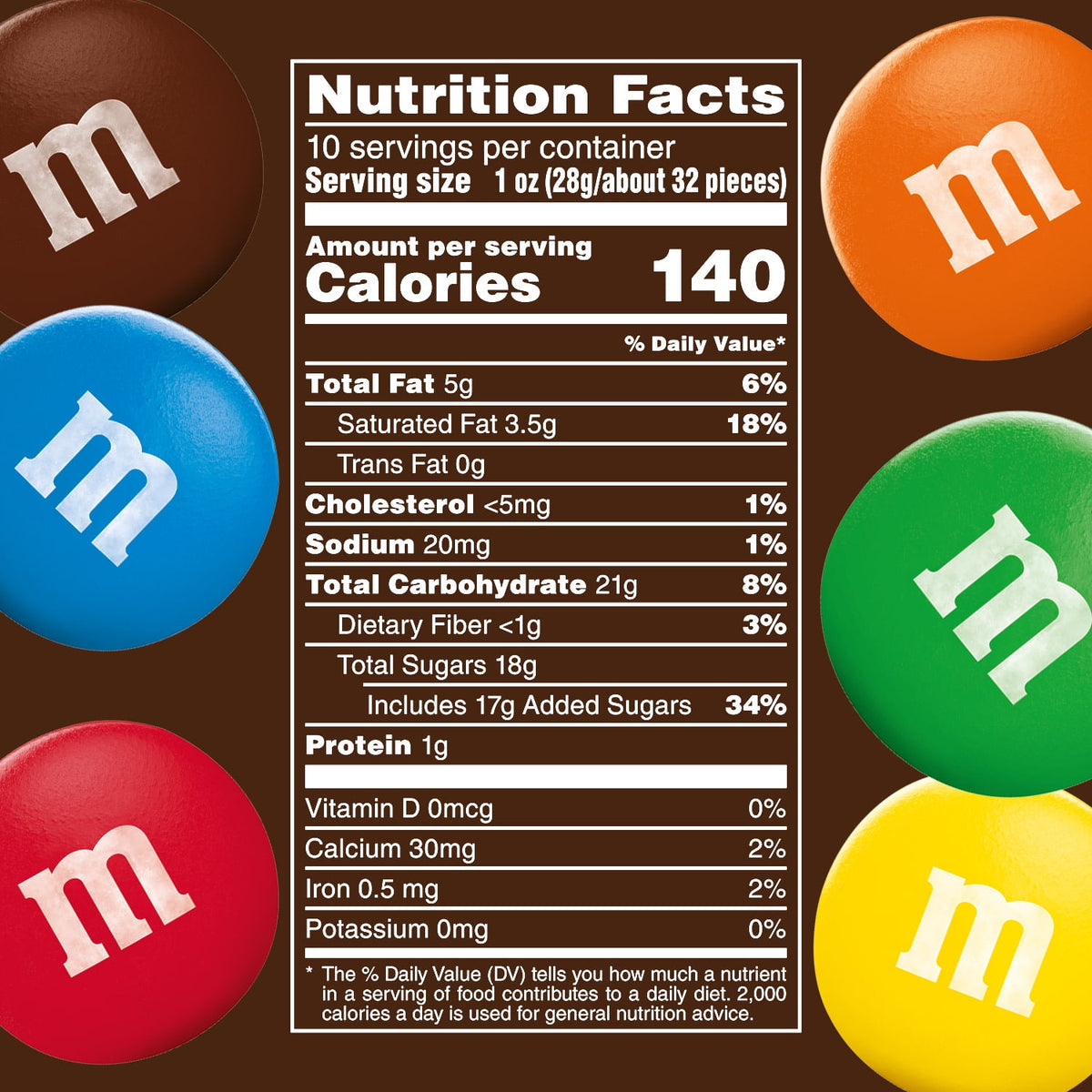 M&M'S bite-sized milk chocolate candy sharing bag