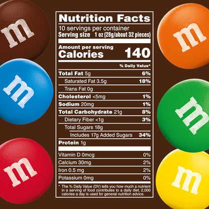 M&M'S bite-sized milk chocolate candy sharing bag