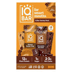IQBAR Plant Protein Bars Chocolate Sea Salt Peanut and Butter Chip Variety Pack, 12g Protein, 12 ct.
