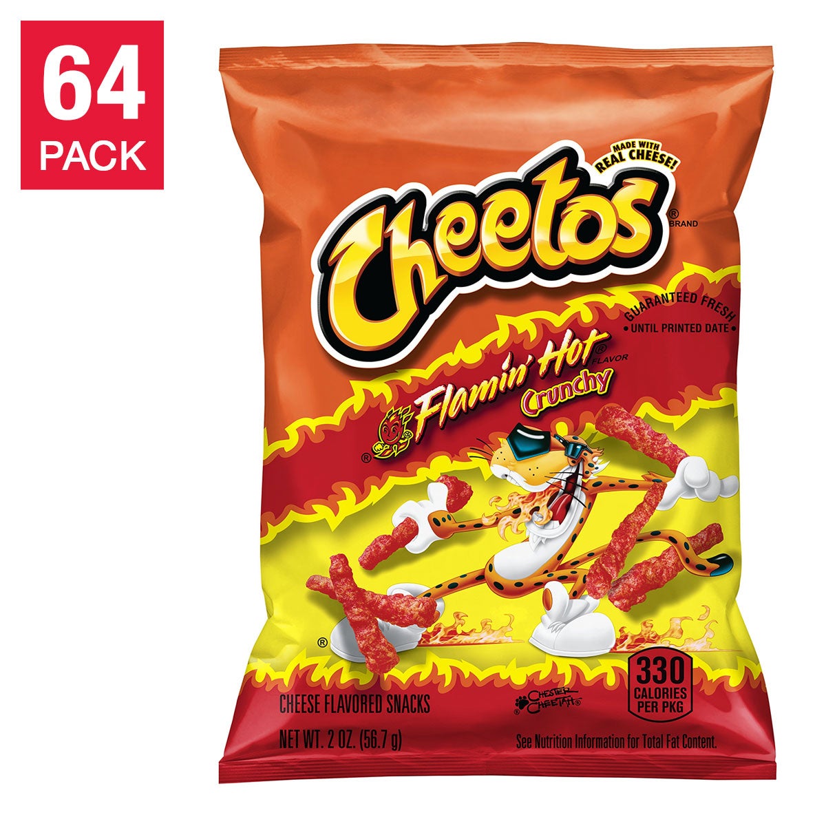 Cheetos Crunchy Flamin' Hot 2 oz 64-count box