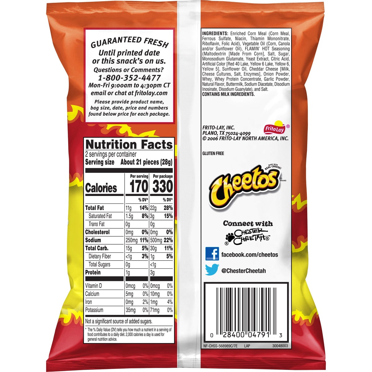 Frito Lay Cheetos Flamin' Hot bulk snack pack