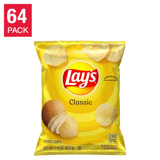 Lay's Classic potato chips 64-count case