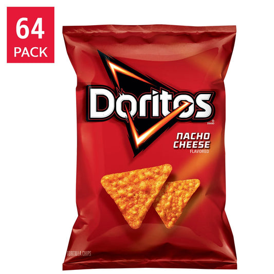 Doritos Nacho Cheese tortilla chips 64-count pack