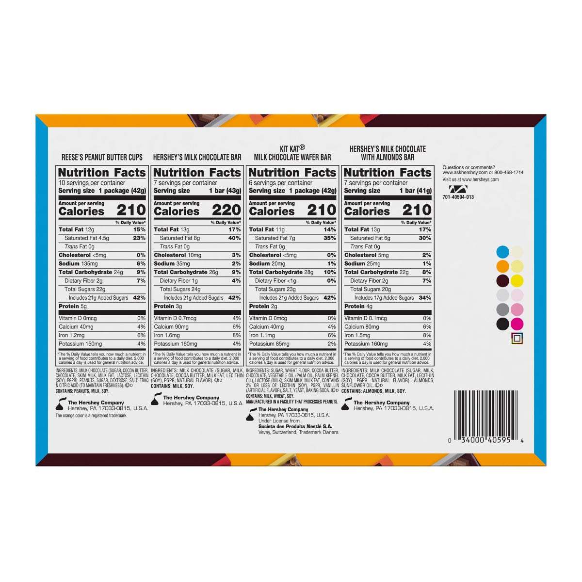 Hershey's Milk Chocolate bars in variety pack