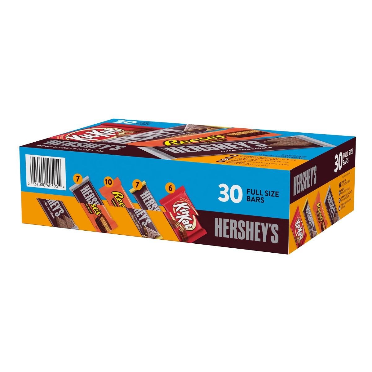 Assorted Hershey's chocolate bars and cups