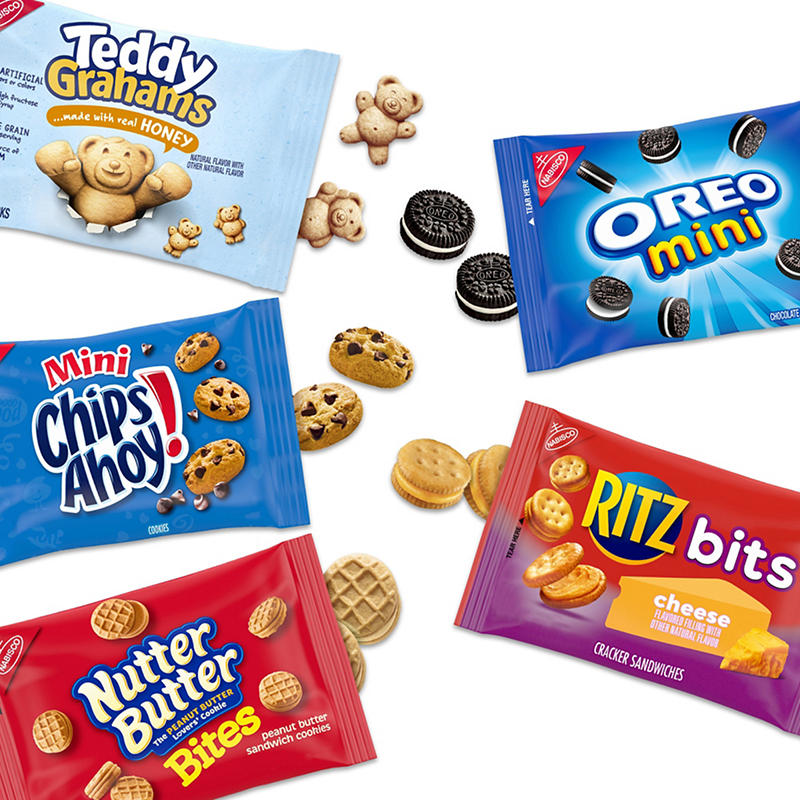 Single-serving cookie and cracker packs