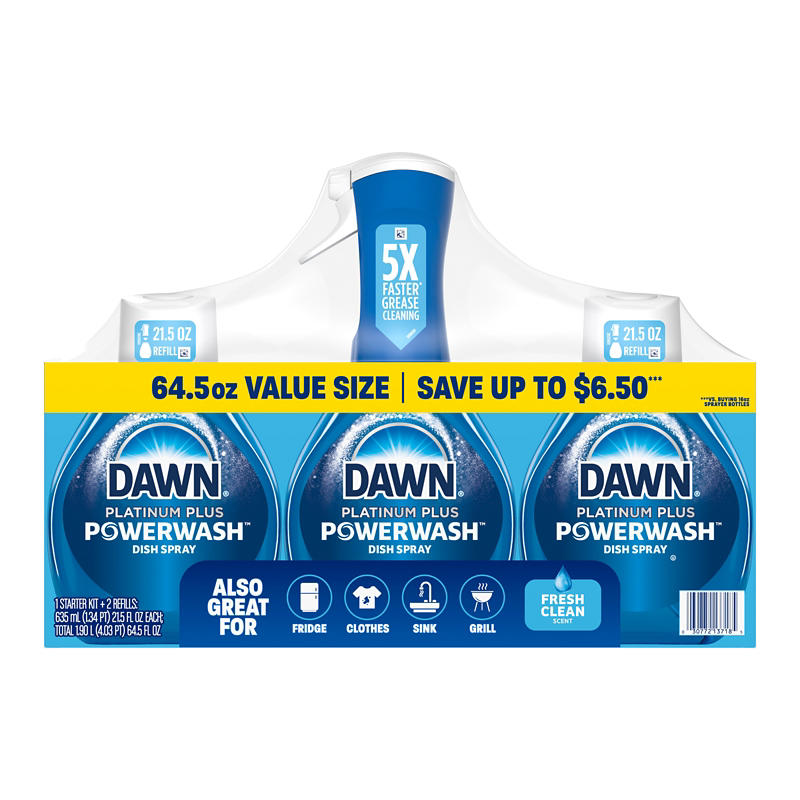 Dawn Platinum Plus Powerwash Fresh Dish Spray 3-pack