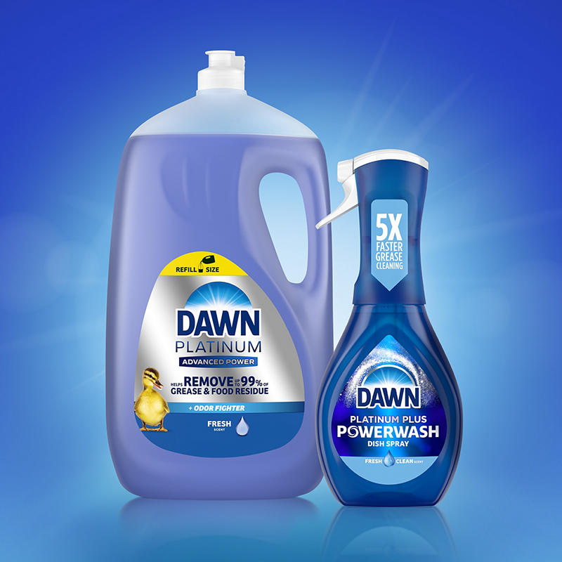 Dawn Platinum Plus Powerwash Fresh dish spray packaging