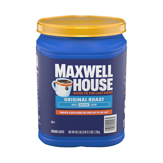 Maxwell House medium roast ground coffee canister