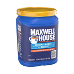 Maxwell House original roast coffee front label