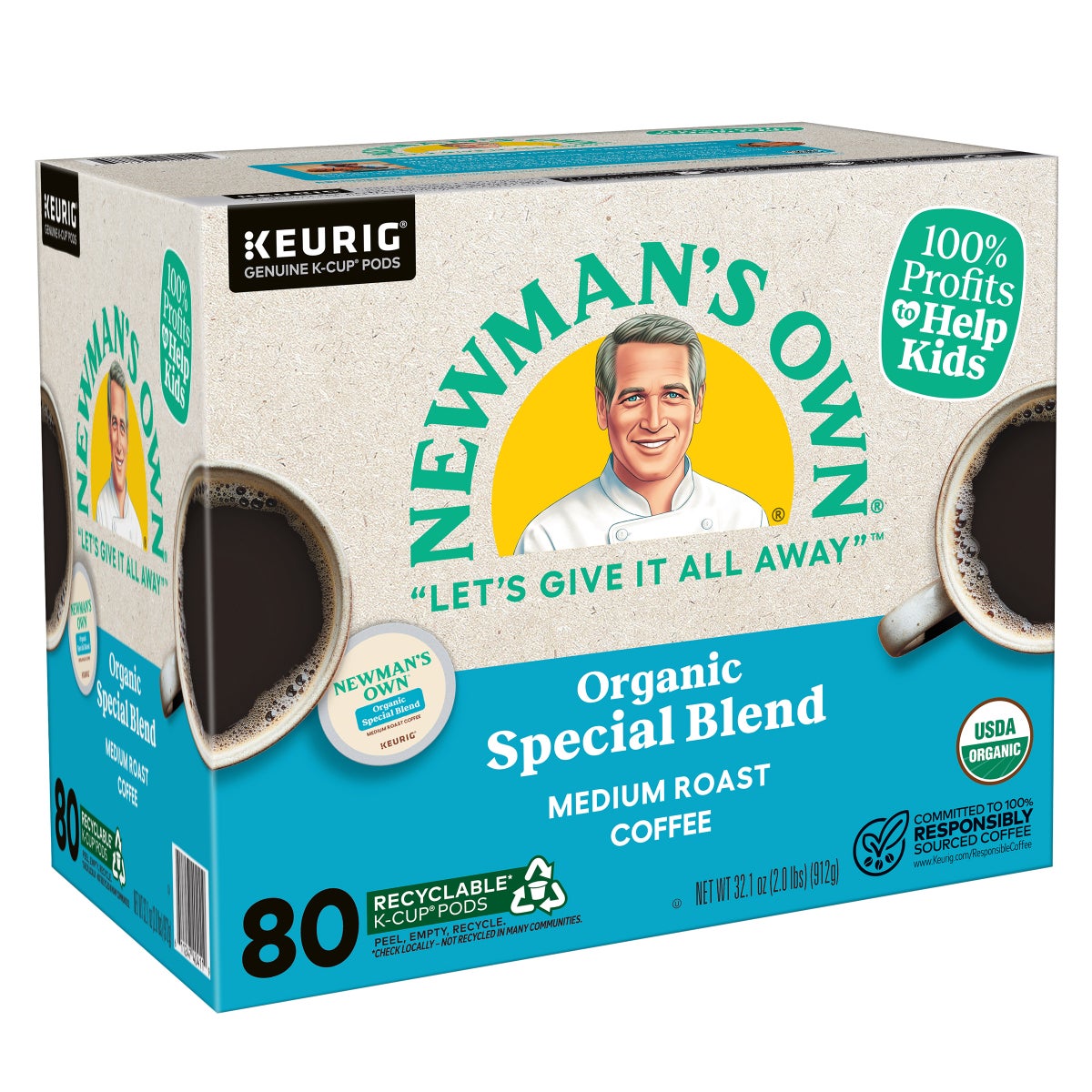 Newman's Own medium roast organic coffee K-Cup pods