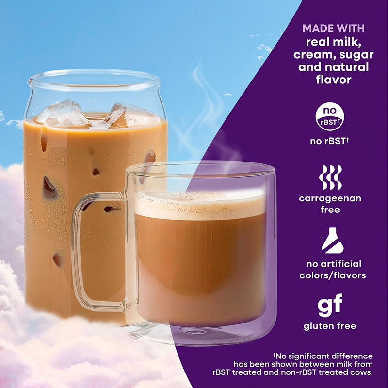 Four-ingredient coffee creamer bottle