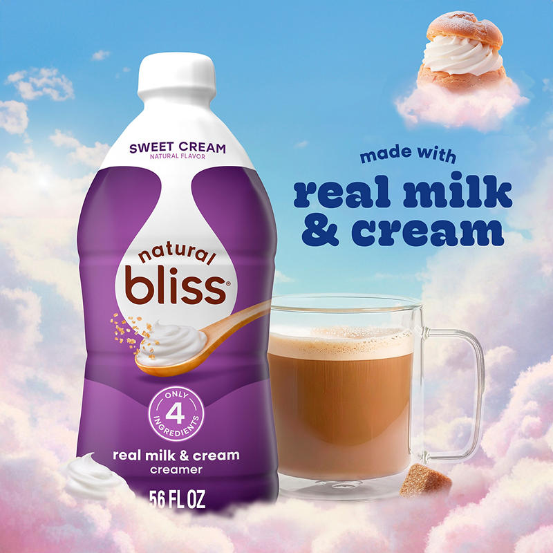 Natural Bliss sweet cream flavored creamer side view