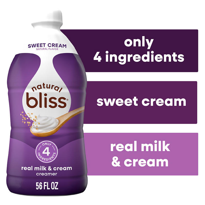 Natural Bliss dairy creamer close-up label