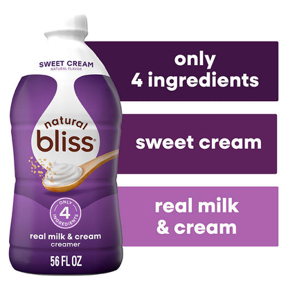Natural Bliss dairy creamer close-up label