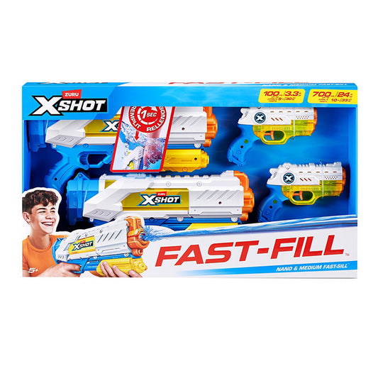 XShot Nano water fast fill blaster 4-pack