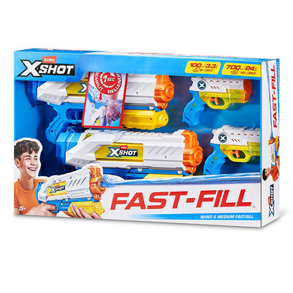 XShot fast fill water blaster set for outdoor play
