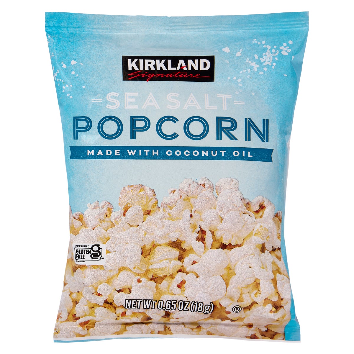 Kirkland Signature sea salt popcorn 36-count snack pack