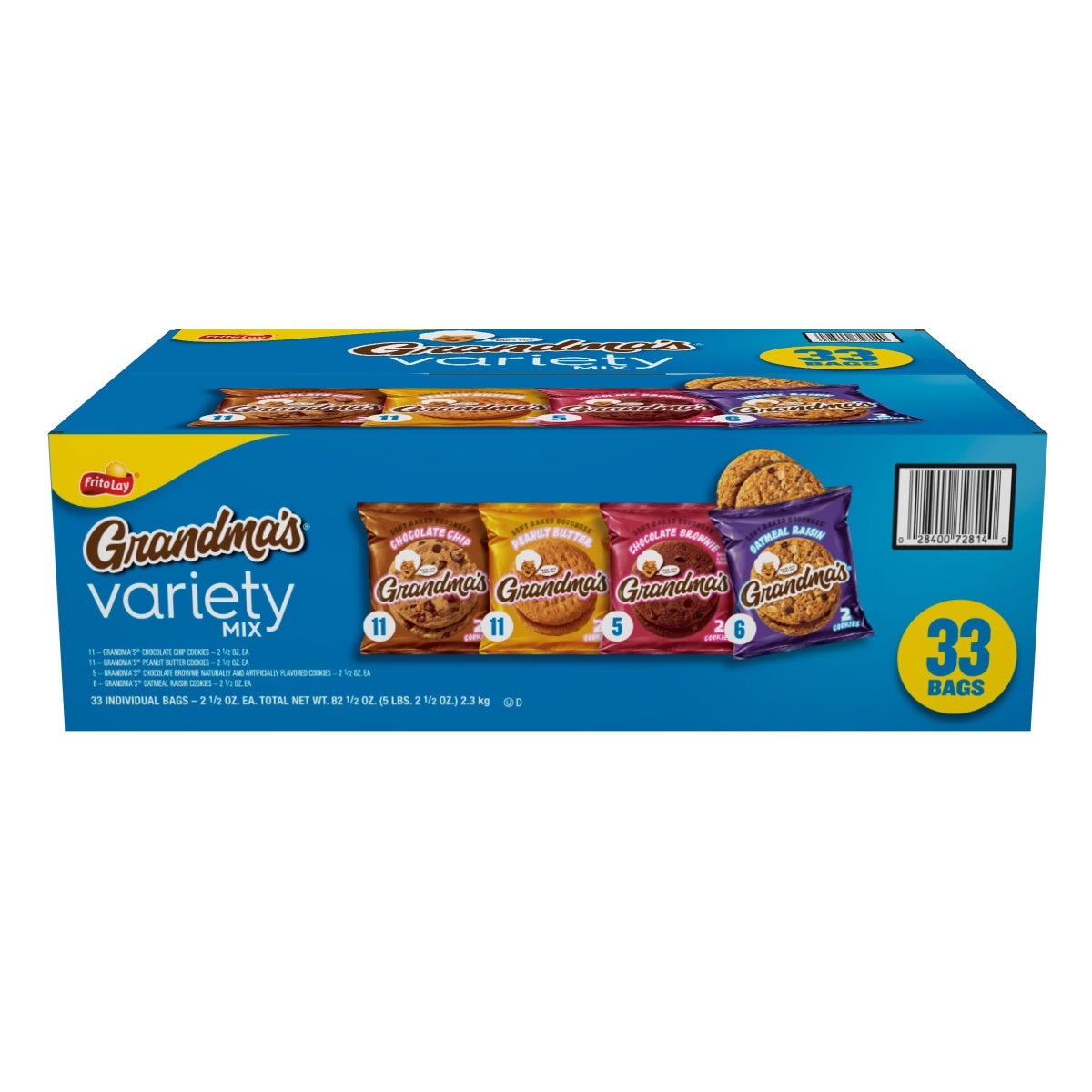 Grandma's Cookies assorted snack bags