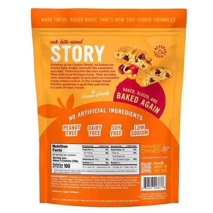 Resealable bag of Cooper Street cookies