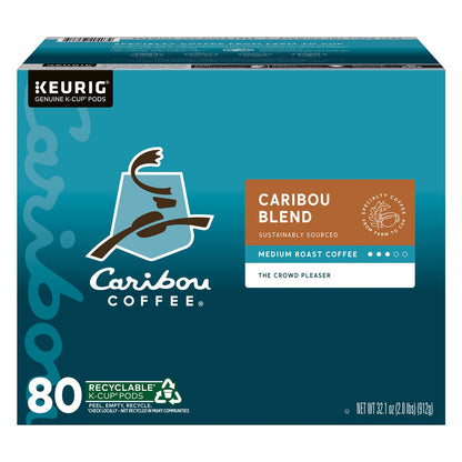 Caribou Coffee Caribou Blend K-Cup pods 80 count