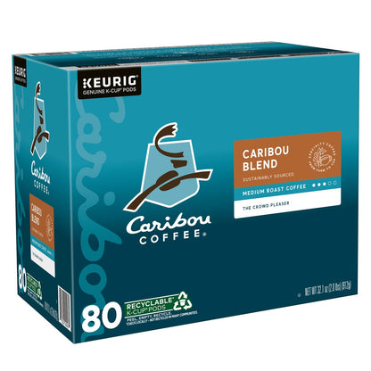 Medium roast Caribou Coffee K-Cup coffee pods