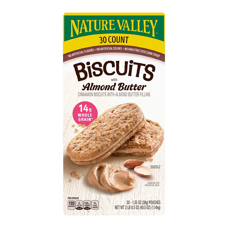 Nature Valley almond butter biscuits box