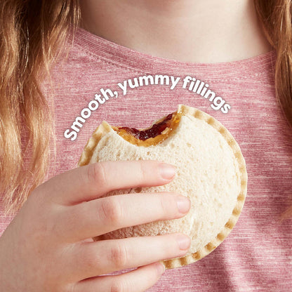 Smucker's strawberry jam and peanut butter sandwich