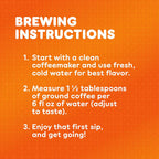 Dunkin' Original Blend coffee canister label detail