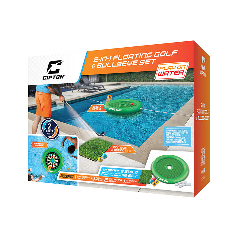 Floating target pool game for chipping practice