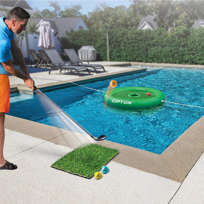 Outdoor pool game for 2 to 4 players
