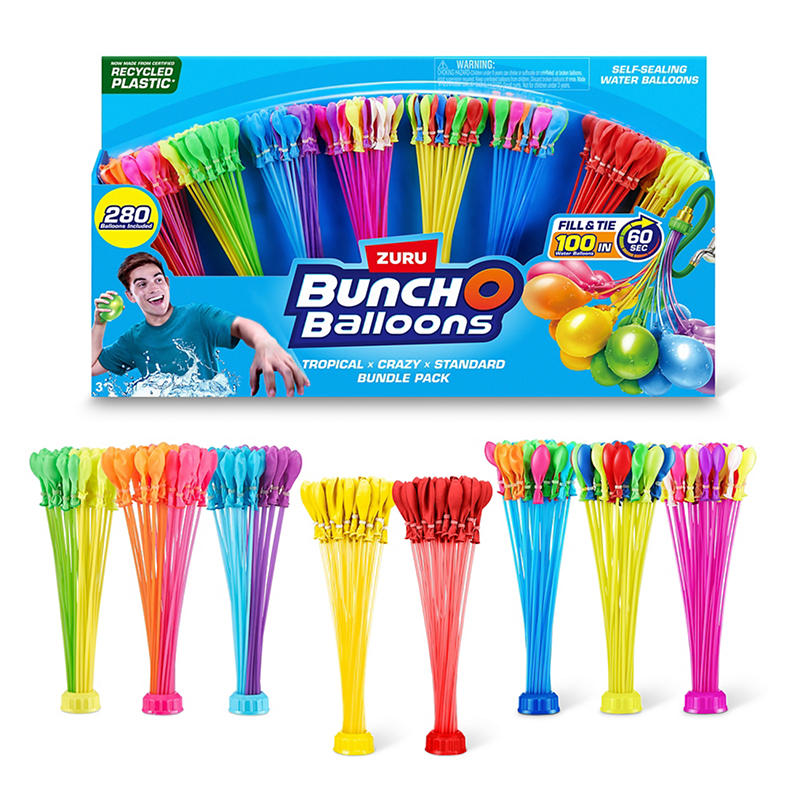 Self-tying rapid-fill water balloons for summer parties
