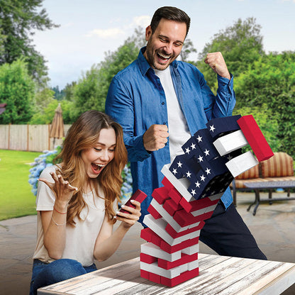 Jumbo stacking blocks for indoor and outdoor gatherings