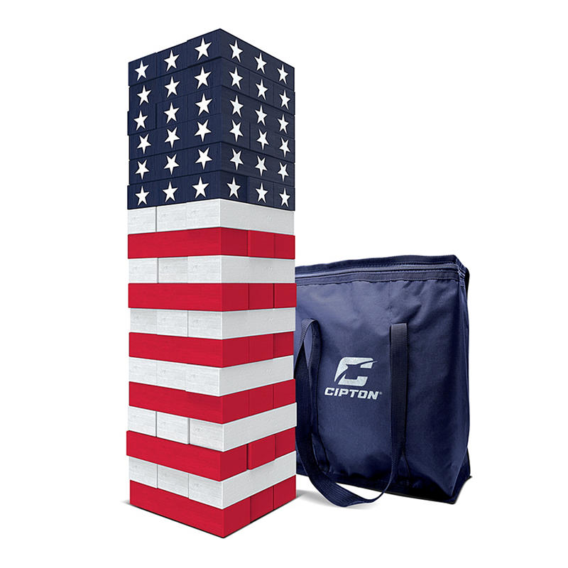 Cipton Americana jumbo tumbling blocks set with carry bag