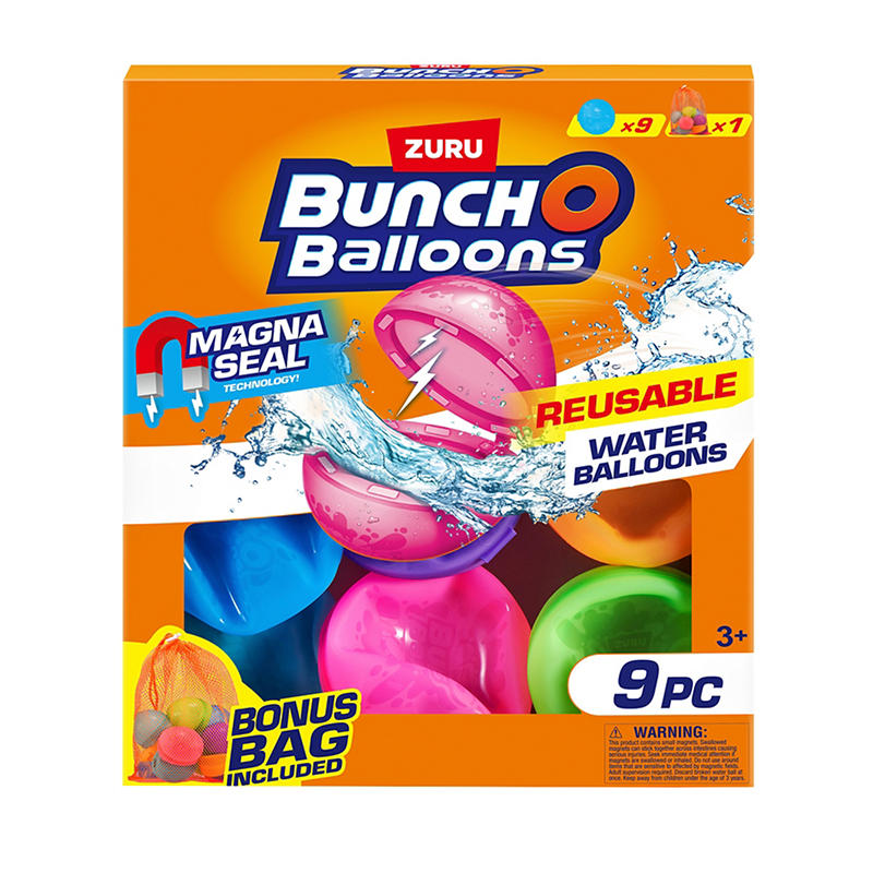 Reusable water balloons with magnetic seal technology