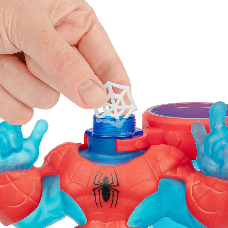 Spider-Man figure with mix and fill play feature