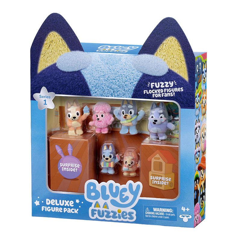 Bluey and Bingo fuzzy mini figures