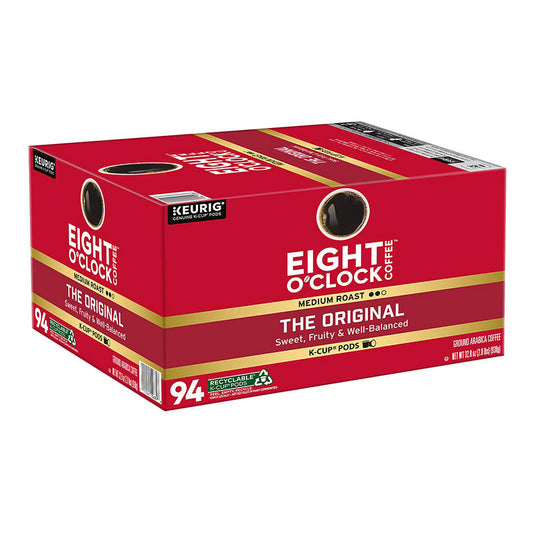 Eight O'Clock medium roast coffee pods 94 count