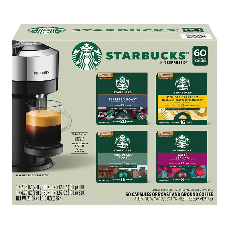 Starbucks by Nespresso Vertuo variety pack 60 count