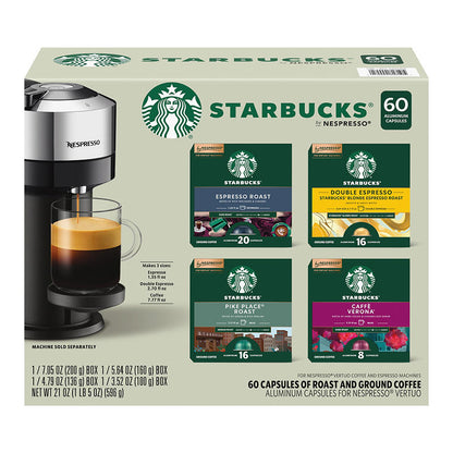 Starbucks by Nespresso Vertuo variety pack 60 count