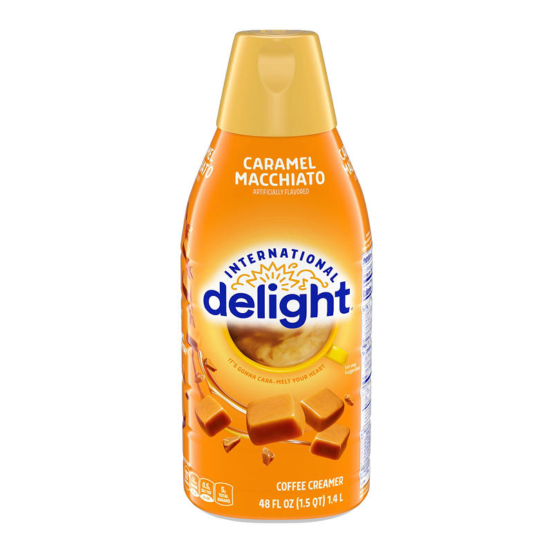 International Delight caramel macchiato coffee creamer bottle